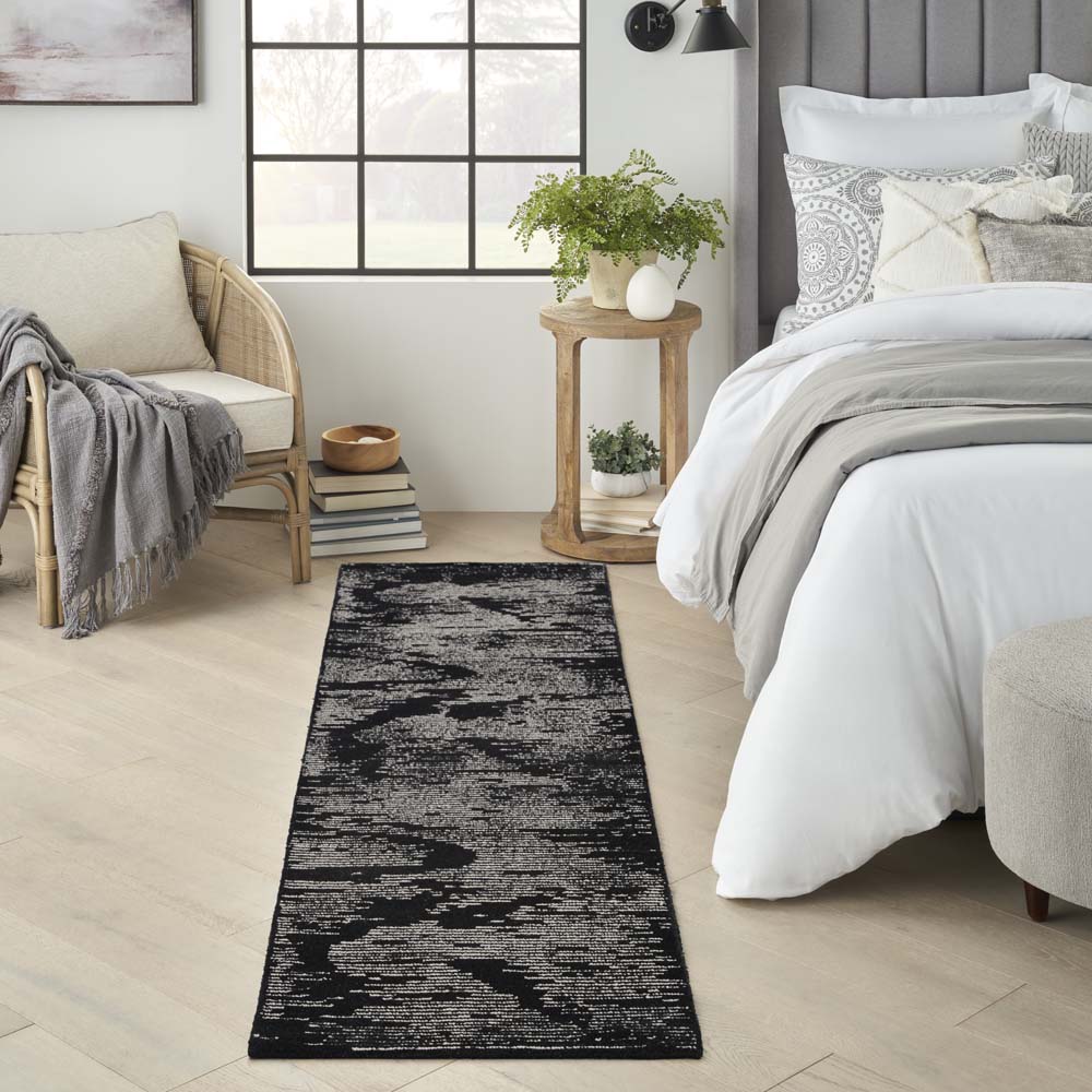 Michael Amini MA30 Star SMR02 Black Ivory Area Rug | Carpetmart